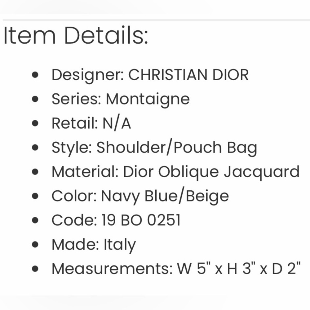 Christian Dior Montaigne Nano Convertible Belt Pouch Crossbody Oblique Canvas - Picture 9 of 14